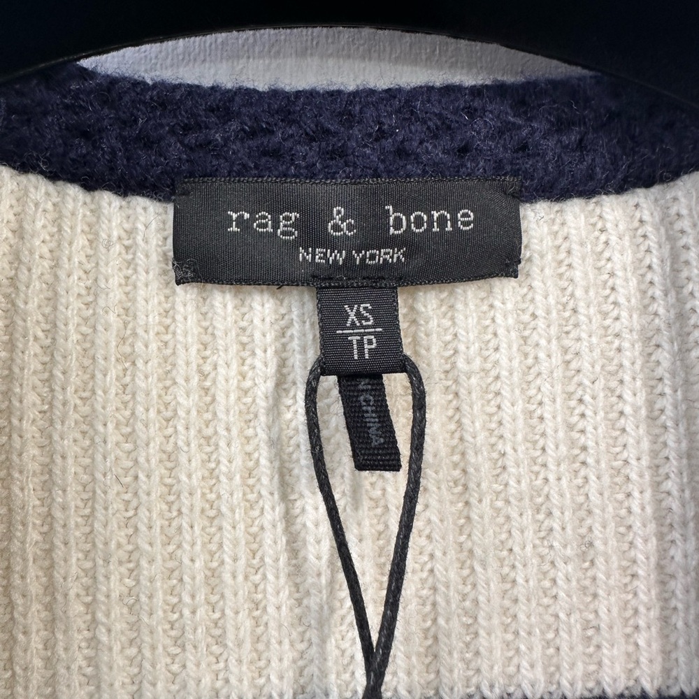 (New) Rag & Bone  Off- White Nancy Wool Cardigan - Picture 5 of 7